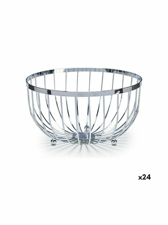 Kinvara Fruit Bowl Metallic Silver 25x25x14cm