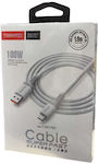 Tranyoo T-X20 USB 2.0 Cable USB-C male - USB-A 100W White 1.5m (72022)