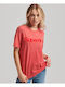 Superdry Vintage Core Logo Women's T-shirt Pink