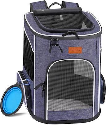 Morpilot Dog/Cat Carrying Blue Backpack for 15kg Pets L42xW33xH28cm