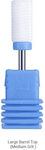 Nail Drill Ceramic Bit with Barrel Head Blue