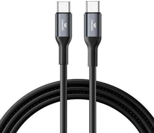 Leewello USB 2.0 Cable USB-C male - USB-C Black 2m (LW-031)