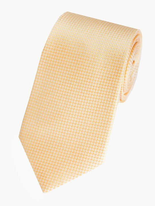 Herren Krawatte Seide Monochrom in Gelb Farbe