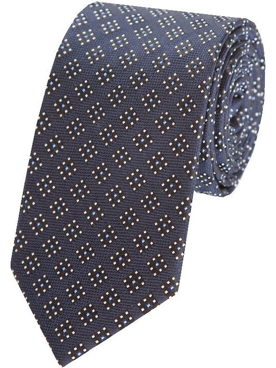 Herren Krawatte Seide Gedruckt in Marineblau Farbe