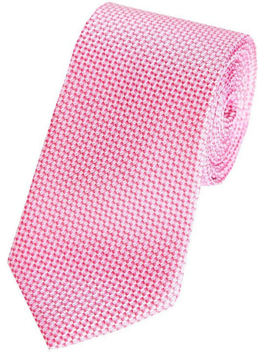 Ανδρική Γραβάτα Μεταξωτή Μονόχρωμη σε Ροζ Χρώμα