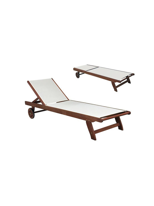 Deckchair White 66x195x30cm.