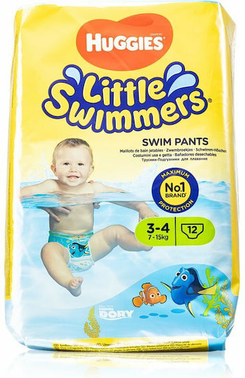 Huggies Памперси За Плуване Little Swimmers No 3+ За 7-15кг 12бр