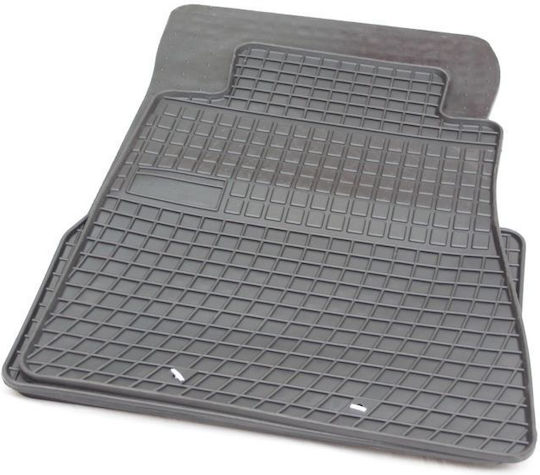 Refref Set of Front and Rear Mats 4pcs Tray Type for Mercedes-Benz 190 Black