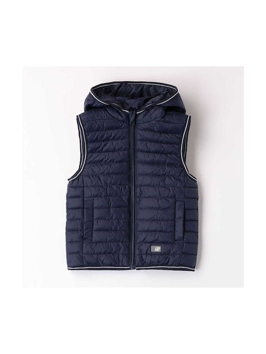 iDO Kids Quilted Jacket with Hood Navy Blue