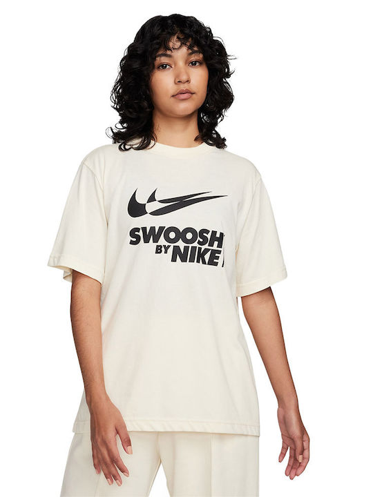Nike Sportswear T-Shirt Εκρού Nike Sportswear T-Shirt Εκρού
