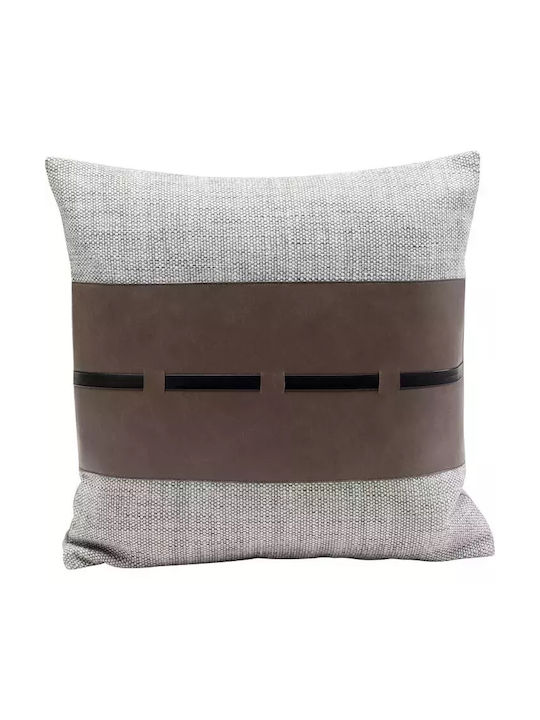 Kare Design Μαξιλάρι Καναπέ Vita Γκρι/καφέ 45x60εκ.