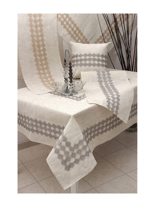 Ilis Home Tablecloth Linen No.42443 Grey 160x220cm