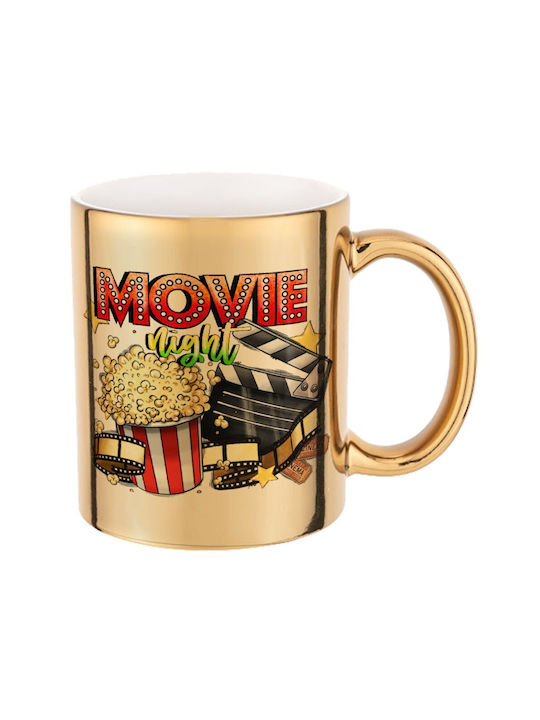 Koupakoupa Movie Night Mug Ceramic Gold 330ml 1pcs