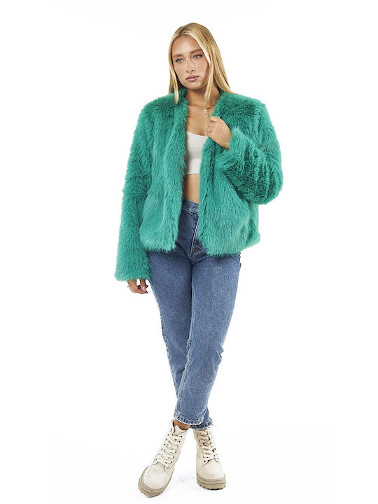 Verde Women's Short Fur Green