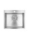 Laveo Ένθετος Νεροχύτης Inox Μ59xΠ51cm Ασημί