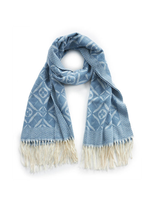 Verde Women's Wool Scarf Blue