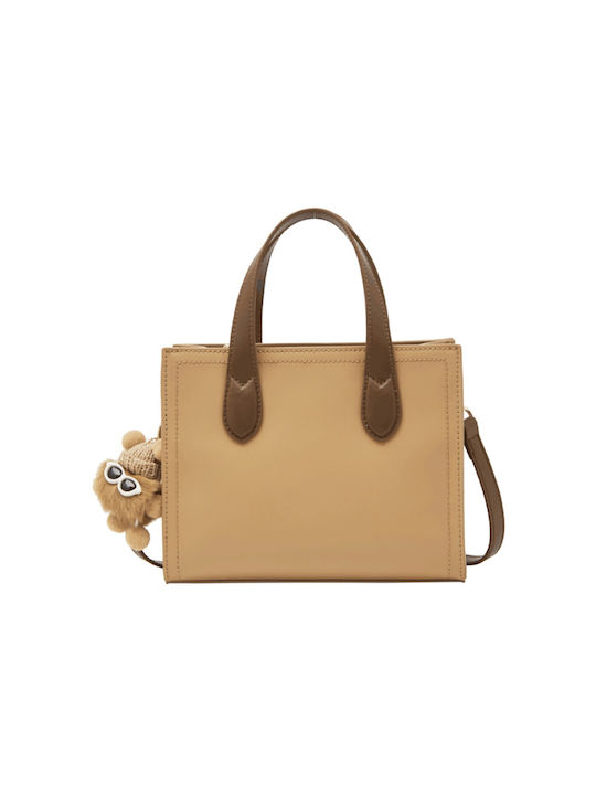 Foxer Leder Damen Tasche Tote Hand Beige