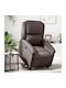 Relaxsessel mit Fußhocker aus echtem Leder Dark Brown 71x86.5x99.5cm