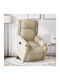 Fotoliu Relax cu Puf Cremă 77x95x99cm