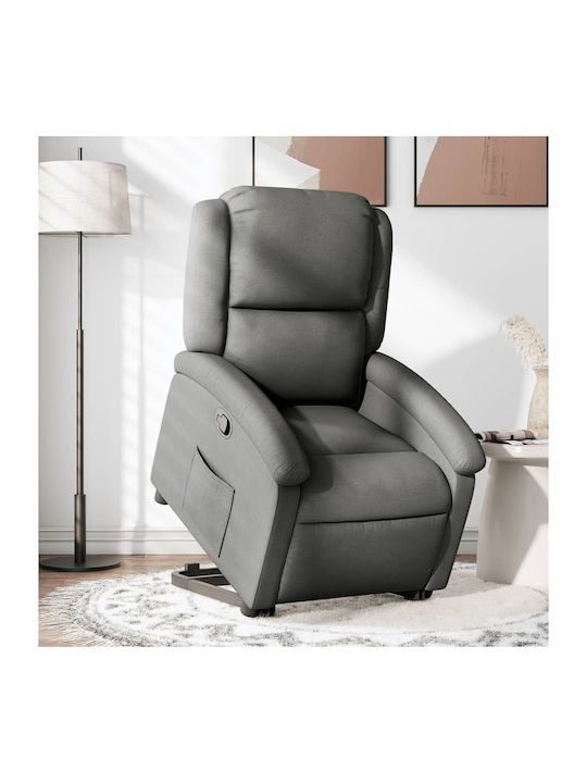 Relax Armchair with Footstool Dark Grey 71x86.5...