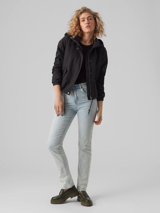 Vero Moda Zoa Късо Дамско Яке За Зима Черно