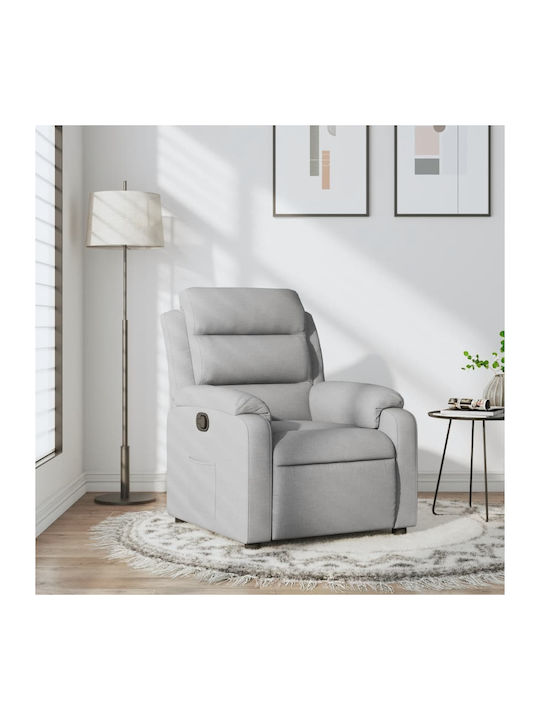 Relaxsessel mit Fußhocker Light Grey 75x92.5x100cm