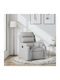 Relaxsessel mit Fußhocker Light Grey 75x92.5x100cm
