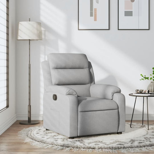 Fotoliu Relax cu Puf Gri deschis 75x92.5x100cm