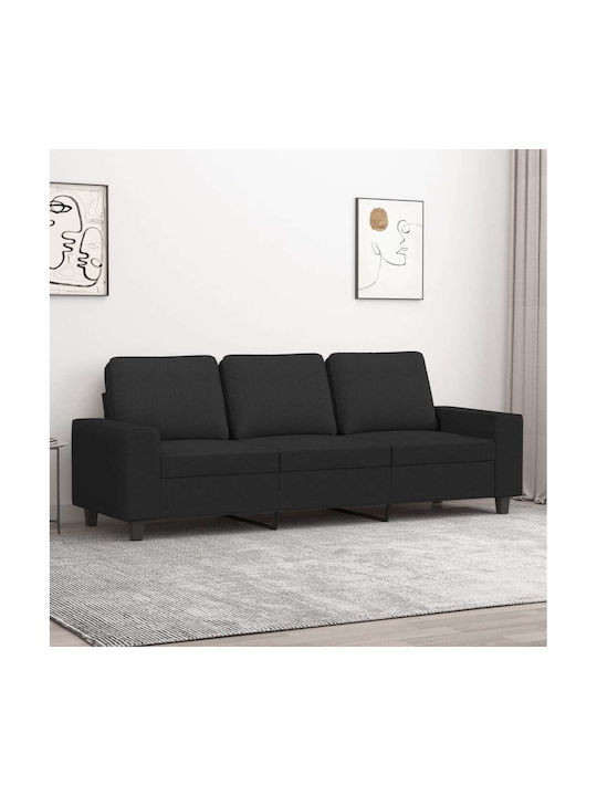 Dreisitzer Sofa Schwarz 214x77x80cm
