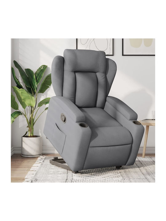 Πολυθρόνα Relax με Υποπόδιο Ανοιχτό Γκρι 77x94....