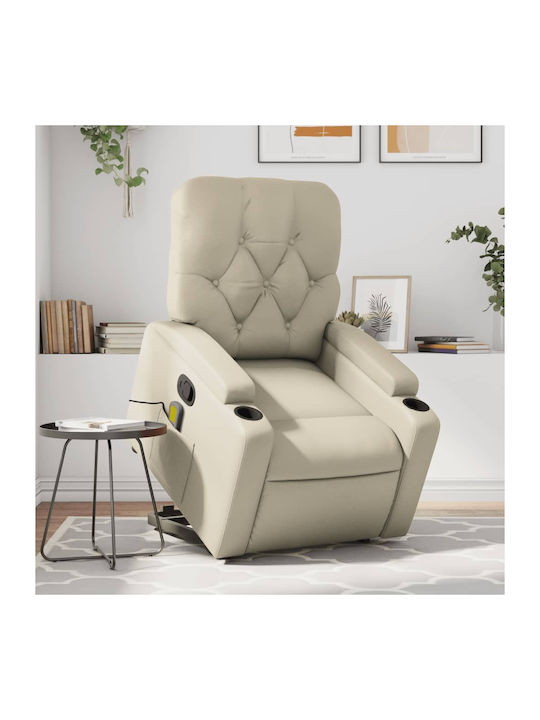 Πολυθρόνα Relax Massage με Υποπόδιο από Δερματί...