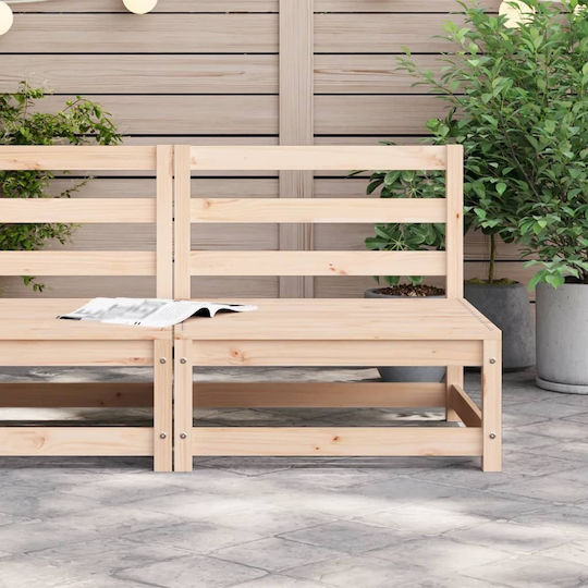 Outdoor-Sessel Hölzernes Solid Pine Wood Solid Pine Wood 70x70x67εκ.