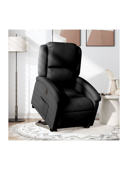 Relax Armchair with Footstool Black 71x86.5x99.5cm