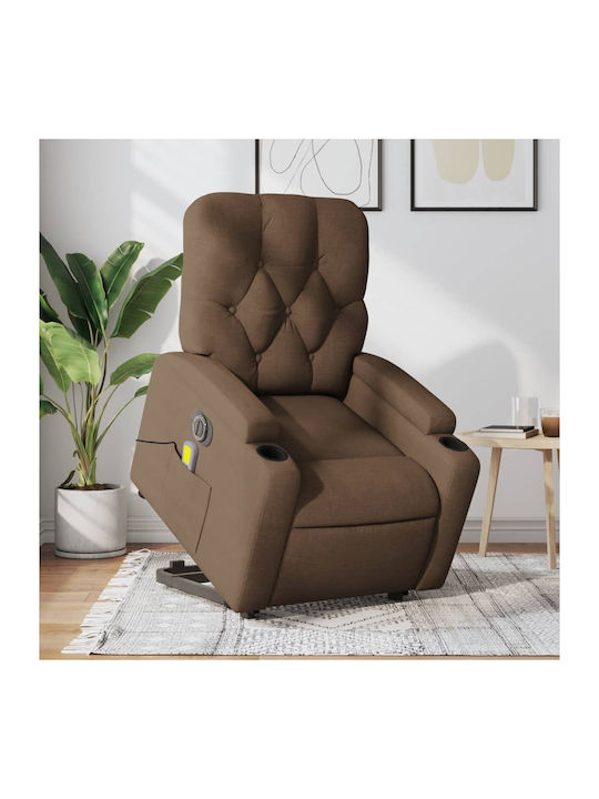 Fotoliu Relax Masaj cu Puf Maro 74x86.5x93.5cm