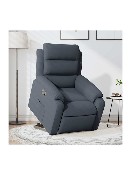 Relaxsessel mit Fußhocker Samt Dark Grey 75x92....