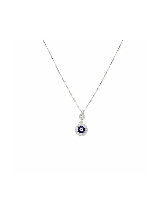 Kosmima Michalis Necklace Eye from Silver with Zircon