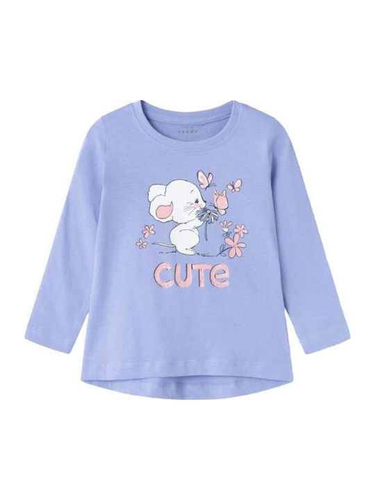 Name It Παιδική Μπλούζα Μακρυμάνικη Σιελ Cute