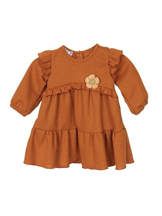 M&B Kid's Fashion M&b Rochie pentru Copii Mânecă lungă Maro