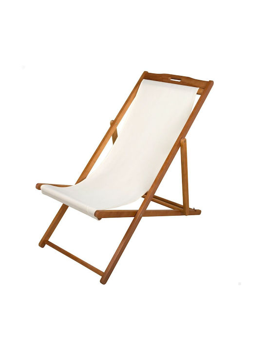 Deckchairs Wooden White 59x94x100cm