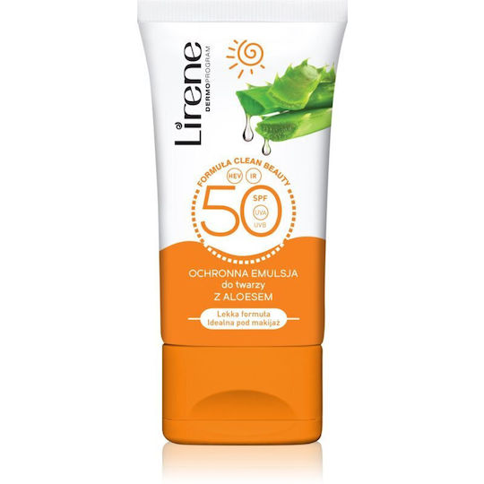 Lirene Dermoprogram Aloe Cremă cu Protecție Solară pentru Față SPF50 50ml