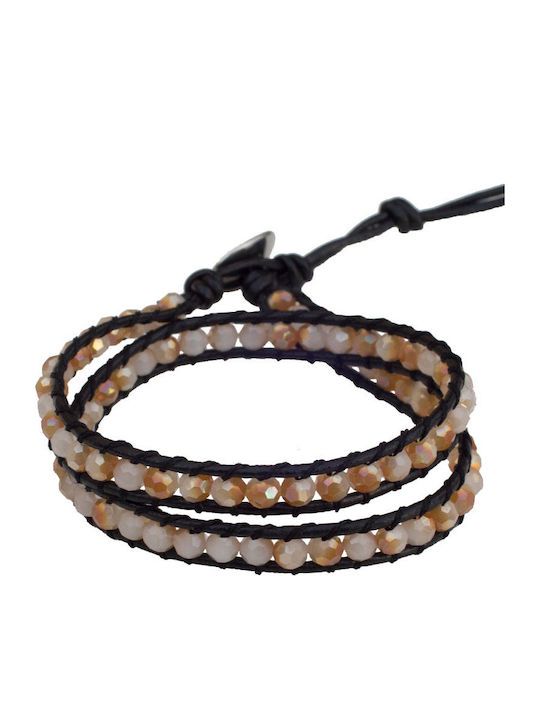 Theodora's Jewellery Σετ Γυναικεία Βραχιόλια Δερμάτινα