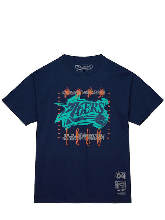 Mitchell & Ness Αθλητικό T-shirt Navy Μπλε