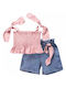 Εβίτα Kinder Set mit Shorts Sommer 2Stück Somon