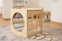 Matzik Mav Playground Cube with Tunnel made of Wood 59x50x59cm. for 1.5+ Years