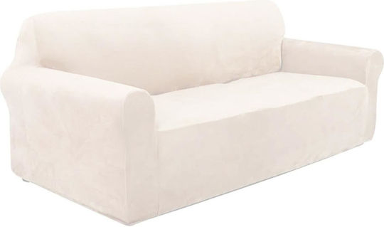Ελαστικό Κάλυμμα Τριθέσιου Καναπέ Μπεζ - Beige 190x230cm