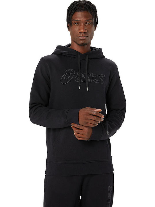 ASICS Φούτερ Μαύρο με Κουκούλα