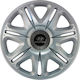 J-Tec Auto Radkappen Set Nascar mit Marke Hyundai 4Stück 13" Silber