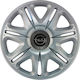 J-Tec Car Hubcap Set Nascar with Opel Emblem 14" 4pcs Silver