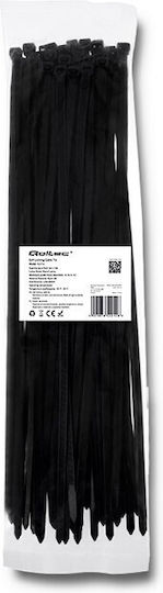 Qoltec Δεματικά Καλωδίων Πλαστικά 400mmx7.2mm σε Μαύρο χρώμα (50τμχ) (52222)