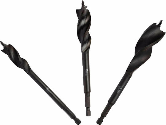DEWALT Set of 3 Conical Diamond Drills with Hexagonal Shank for Wood 16-25mm